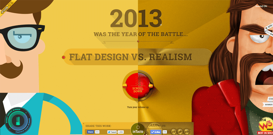Flat Design vs. Realism – inTacto 2013
