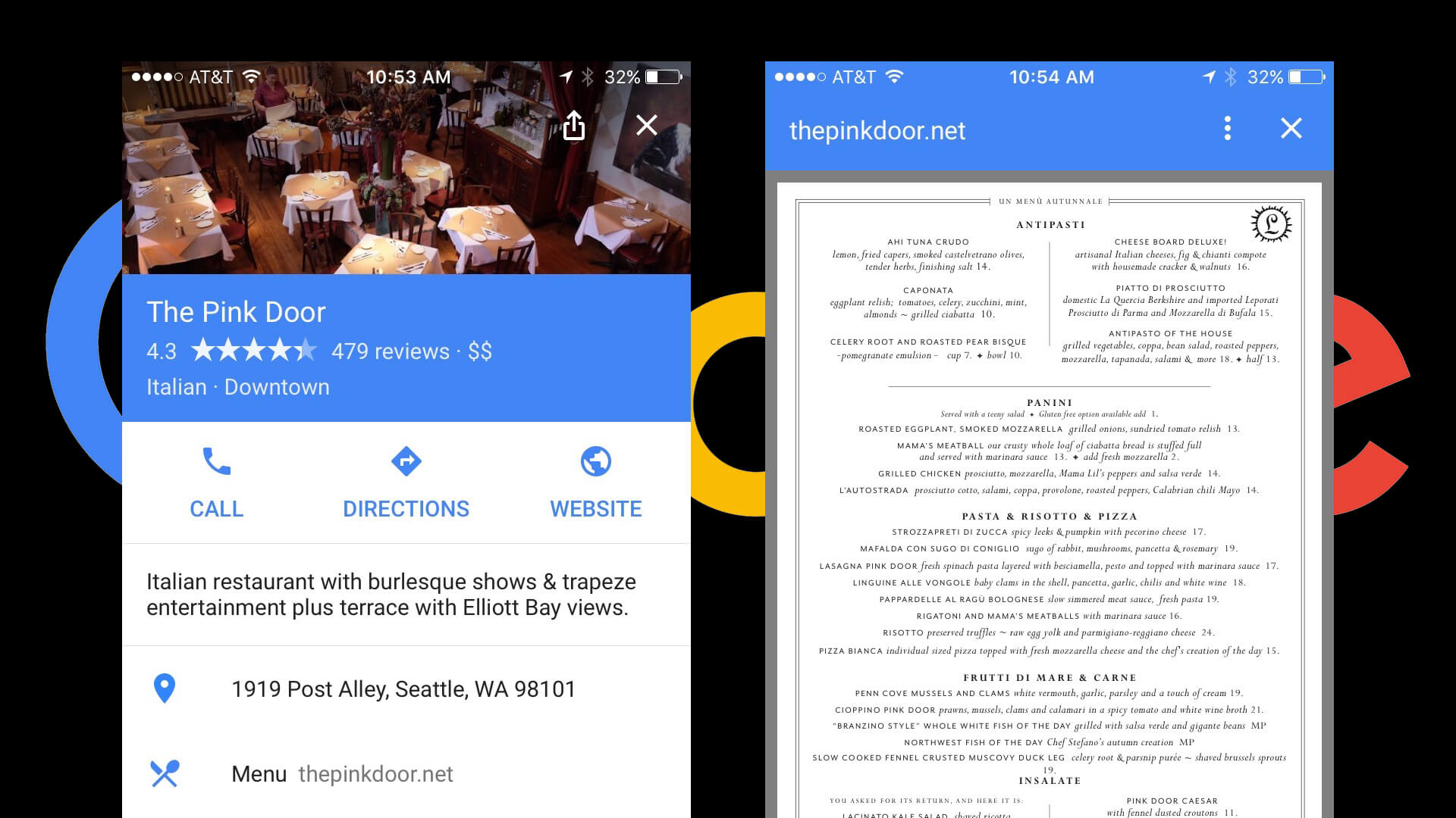 Просматривайте меню ресторанов прямо из приложения Google для iOS