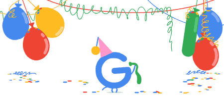 Дудл в честь 18-летия Google