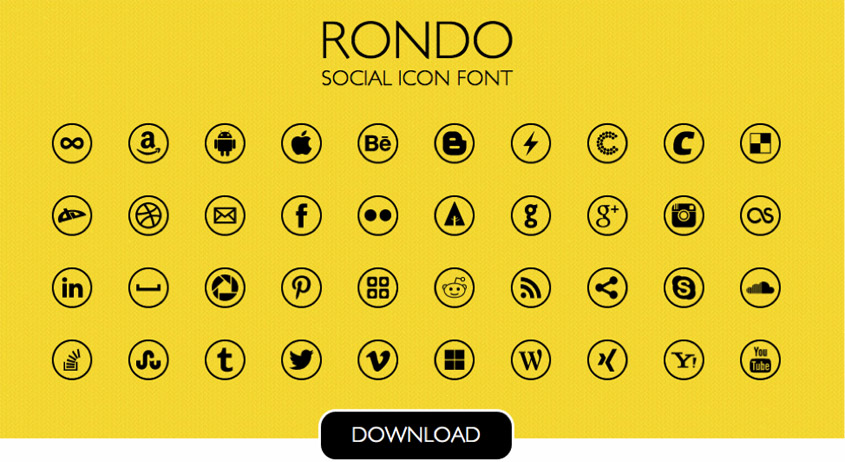 RONDO: SOCIAL ICON FONT