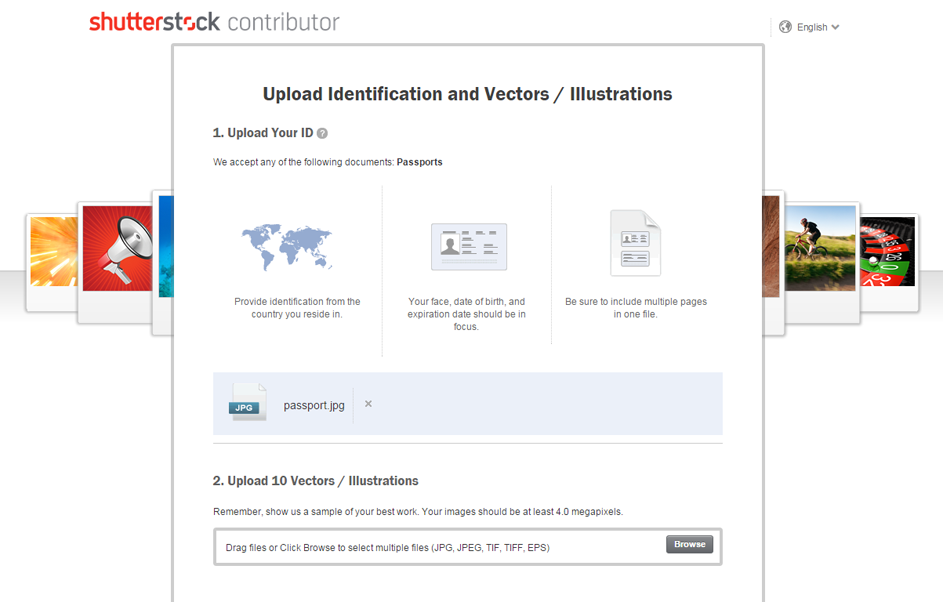 Shutterstock: Upload ID and Illustrations